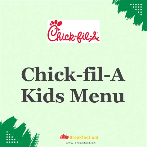 Chick-fil-A Kids Menu 2024 with Prices, Nutrition Facts, Deals - Breakfast