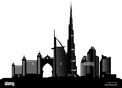 Dubai Skyline Drawing