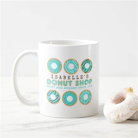 Cute Blue Donut Shop Coffee Mug | Zazzle.com