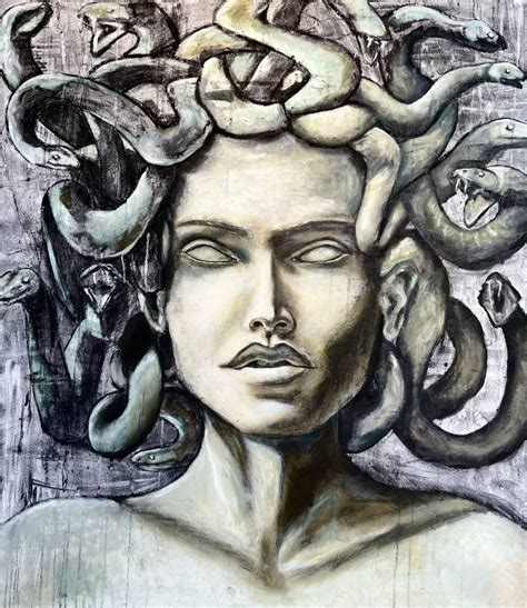 Medusa Painting by Viridiana Roche | Saatchi Art