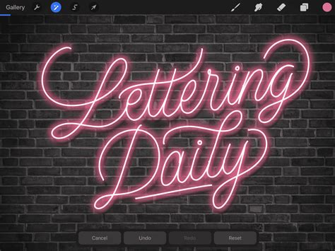 How To Create Neon Lettering In Procreate (Tutorial 2020) | Lettering Daily