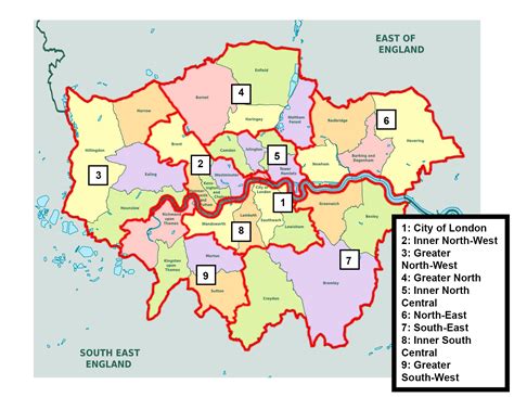 Inner London Boroughs Map