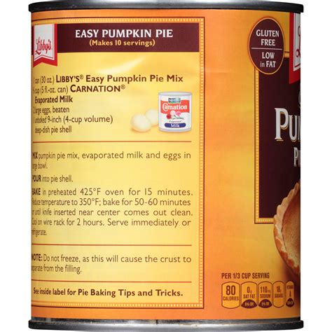 libby pumpkin pie mix ingredients