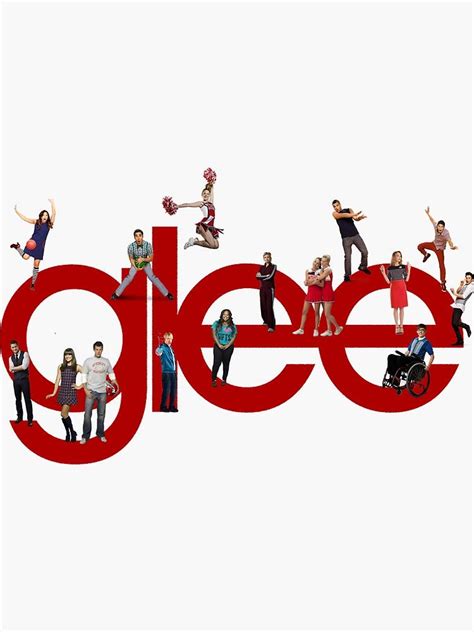 "glee logo with the cast" Sticker by smgddlkeh | Glee funny, Glee, Glee cast