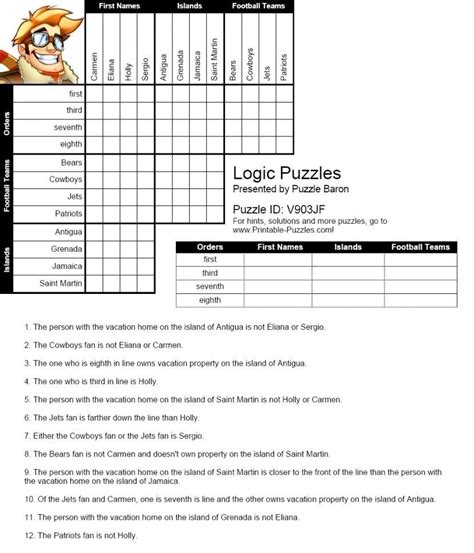 Free Printable Thanksgiving Matrix Logic Puzzles | Tooth the Movie