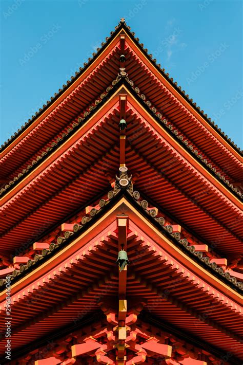 Architectural view of Japanese temple Stock Photo | Adobe Stock