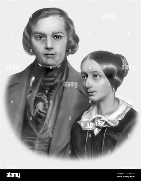 Robert & Clara Schumann Portraits Stock Photo - Alamy