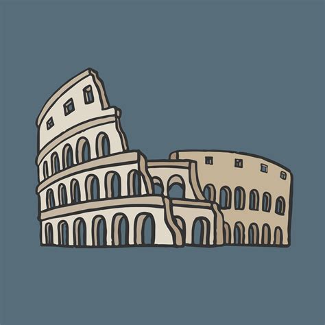 Ancient Roman Colosseum graphic illustration - Download Free Vectors, Clipart Graphics & Vector Art