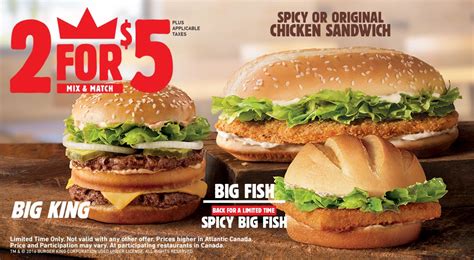 BURGER KING® Get Fresh offers 2 for $5