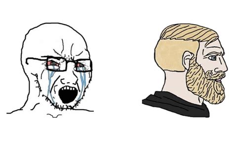 Crying Wojak vs Chad Back Turned Memes - Imgflip