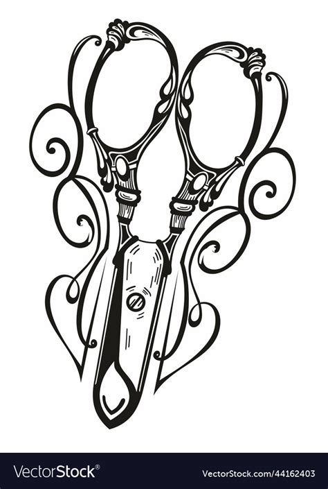 Scissors vintage Royalty Free Vector Image - VectorStock