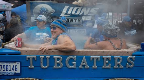 Detroit Lions fans tailgate ahead of divisional-round playoff game in Detroit