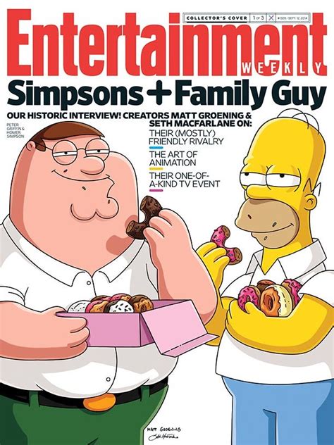 The Simpsons And Family Guy Crossover On New Entertainment Weekly Cover