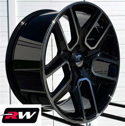 22 inch 22 x10" Ram 1500 2019 OE Replica Wheels Black Machined Rims 6 ...