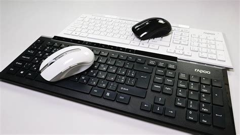 Rapoo 8200p Wireless Optical Mouse & Keyboard (White & Black) - YouTube