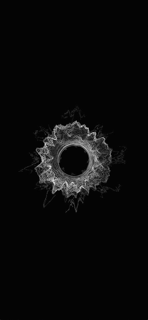 Dark hole black minimal pattern background iPhone X Wallpapers Free Download