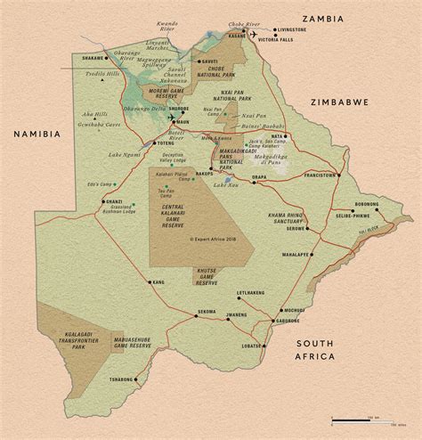 Map of Botswana | © Expert Africa