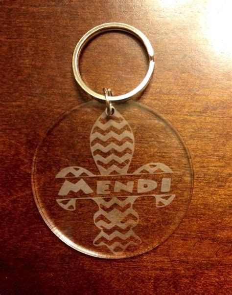 Items similar to Etched acrylic keychain on Etsy