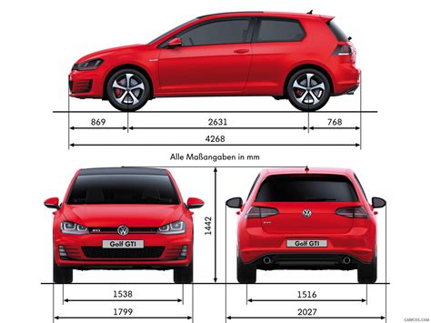 Volkswagen Golf GTI VII (2015) | Dimensions