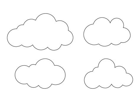 Cloud Cut Out Template | Cloud template, Cloud stencil, Templates printable free