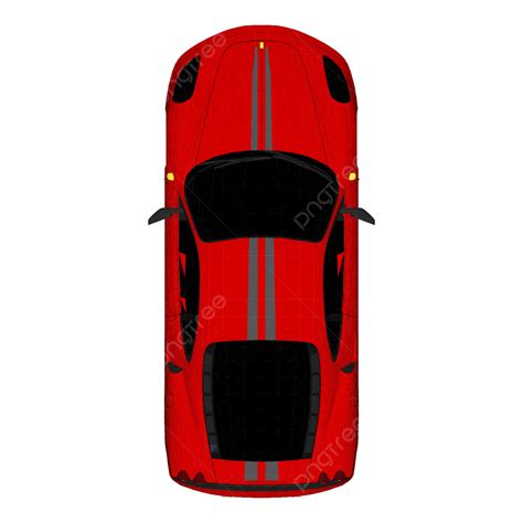 Red Car Top View Png