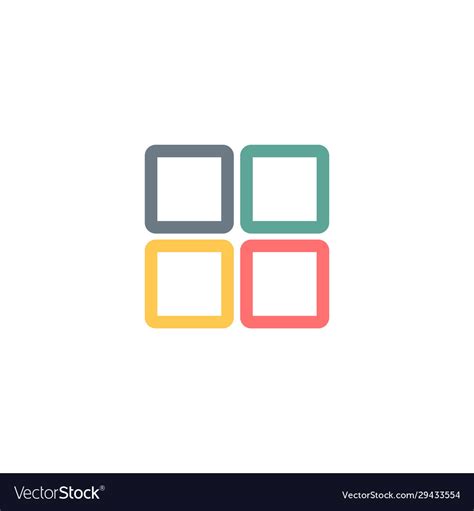 Four squares logo design grid can be used Vector Image