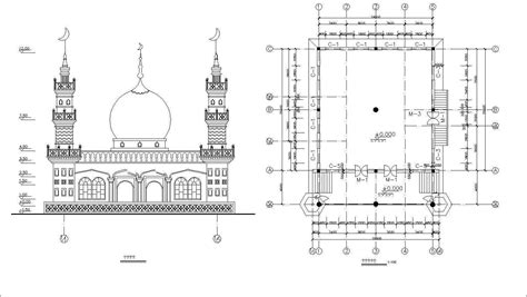 Mosque Drawings】-Cad Drawings Download|CAD Blocks|Urban City Design|Architecture Projects ...