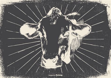 Vintage Cow Illustration - Download Free Vector Art, Stock Graphics & Images