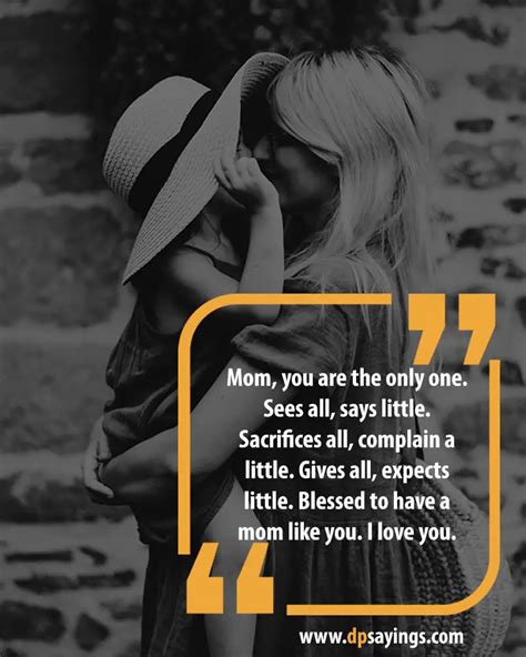 60 Heartwarming I Love You Mom Quotes And Sayings - DP Sayings