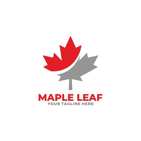 Maple leaf logo design vector 12617081 Vector Art at Vecteezy