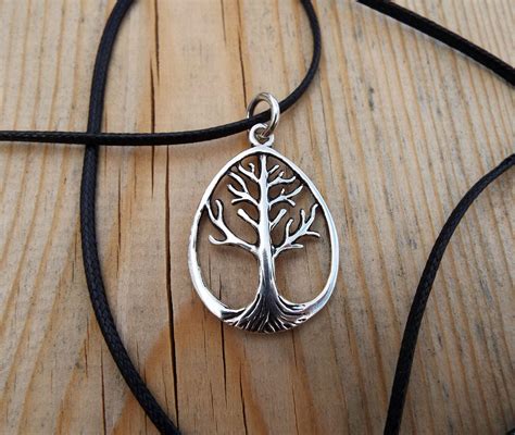 Tree of Life Pendant Silver Handmade Necklace Sterling 925 Jewelry Symbol Nature