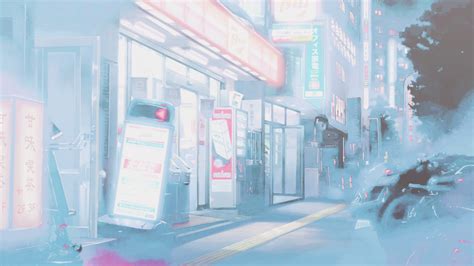 Blue City Anime Aesthetic Wallpapers - Wallpaper Cave