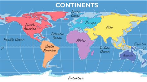 World Map With The Seven Continents - Nedda Viviyan