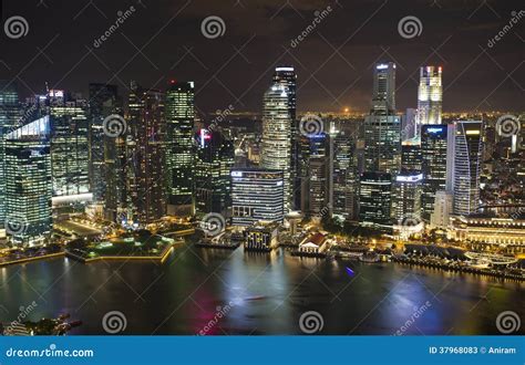 Singapore Night View Editorial Stock Photo - Image: 37968083