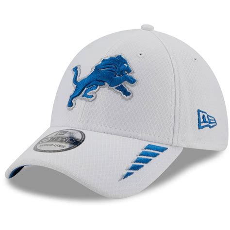 Men's New Era White Detroit Lions Rush 39THIRTY Flex Hat