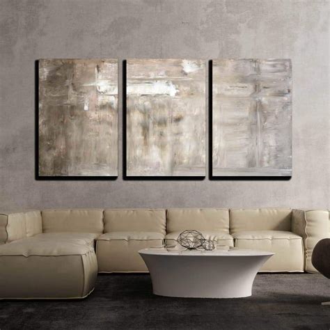 Wall26 - 3 Piece Canvas Wall Art - Brown and Beige Abstract Art Painting - Modern Home Decor ...