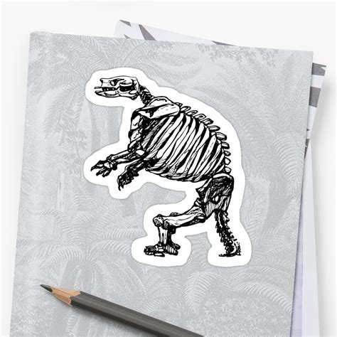 "Giant ground sloth skeleton" Stickers by stasia-ch | Redbubble