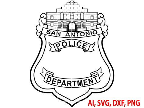 San Antonio Police Badge Logo Seal Custom Ai Vector SVG - Etsy