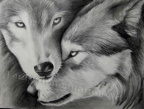 2 Wolves Drawings In Pencil : ART WOLF HOWLING PENCIL DRAWING 8"X10" PRINT in 2020 ... / Gray ...