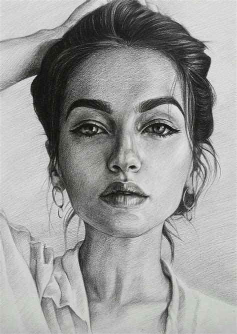 Beautiful Portrait Drawing - Woman Portrait Drawing | Pencil portrait ...