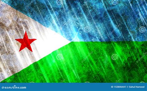 Djibouti Flag stock image. Image of banner, djibouti - 153806441