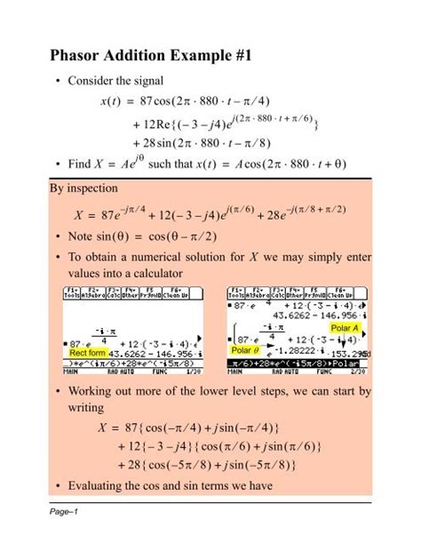 Phasor Addition Example #1