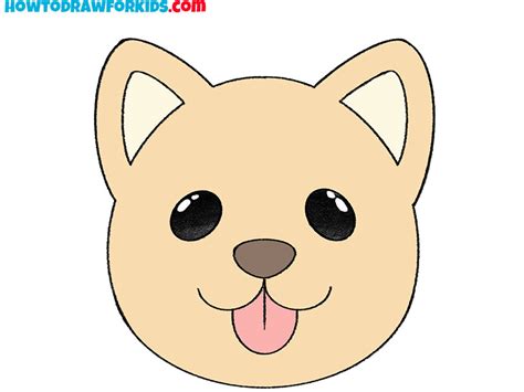 How to Draw a Puppy Face - Easy Drawing Tutorial For Kids