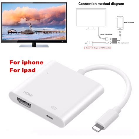 Light to AV HDMI/HDTV TV Digital Cable Adapter For iPhone to HDMI Converter For iPhone 7 6 5 5s ...