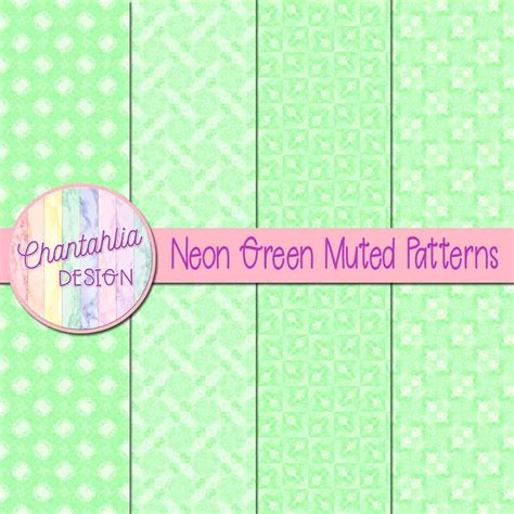 Free Digital Papers featuring Neon Green Muted Patterns