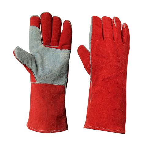 Red Welder Safety Hand Gloves, Welding Gloves, 14 - 21 Inches Long Hand Gloves - Buy Welder ...