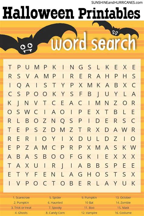 Halloween Games - Word Search