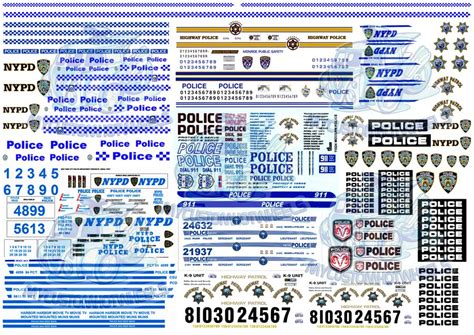 Police Decals | My Custom Hot Wheels Decals & Dioramas