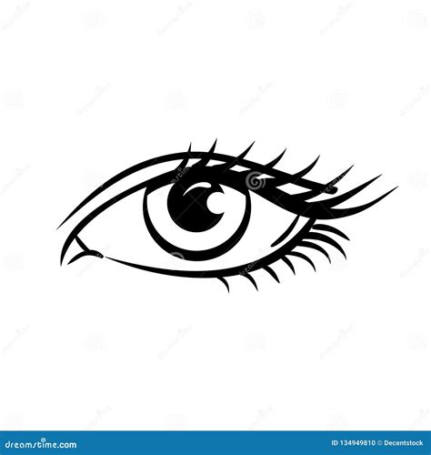 Eye on White Background. Woman Eye. the Eye Logo. Eyes Art Stock Vector ...