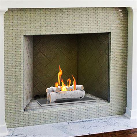 22 Inch 6 Piece Ceramic Fireplace Gas Logs - Birch-RFA4206